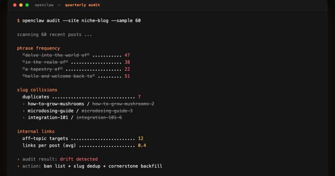 What a Spam Audit Taught Me About Shipping AI Content at Scale