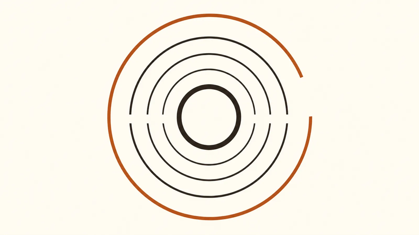 A simple ring shape with concentric pulse rings radiating outward, illustrating AI wearables and customer data