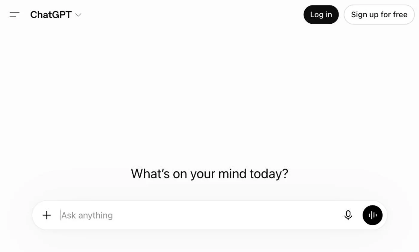 The ChatGPT web interface, the assistant most people try first