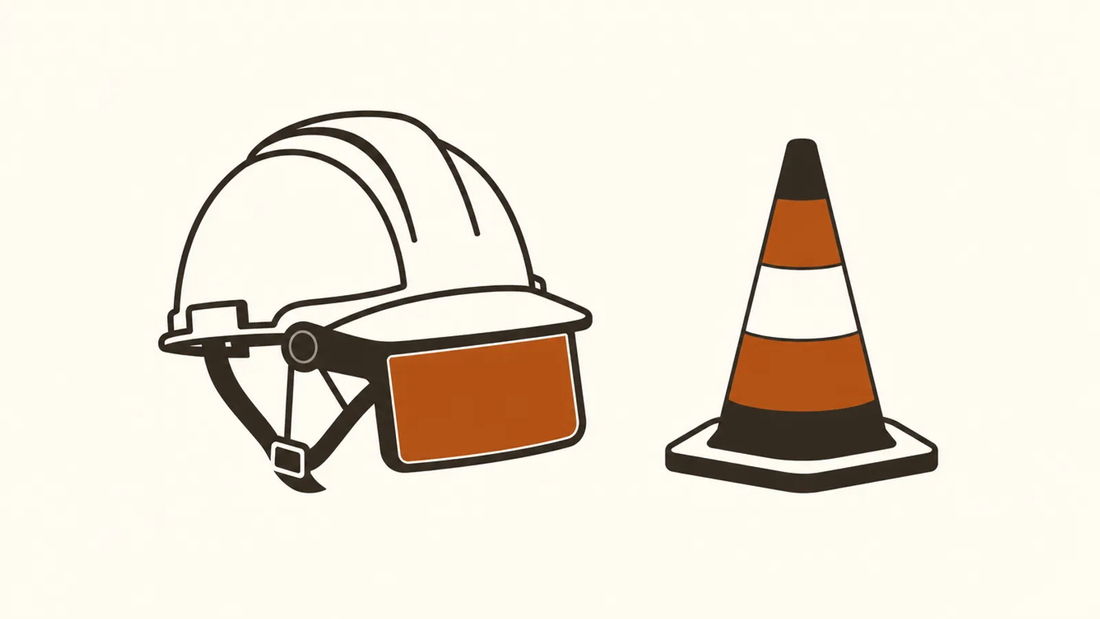 A hard hat with a small visor screen, illustrating VR training for business